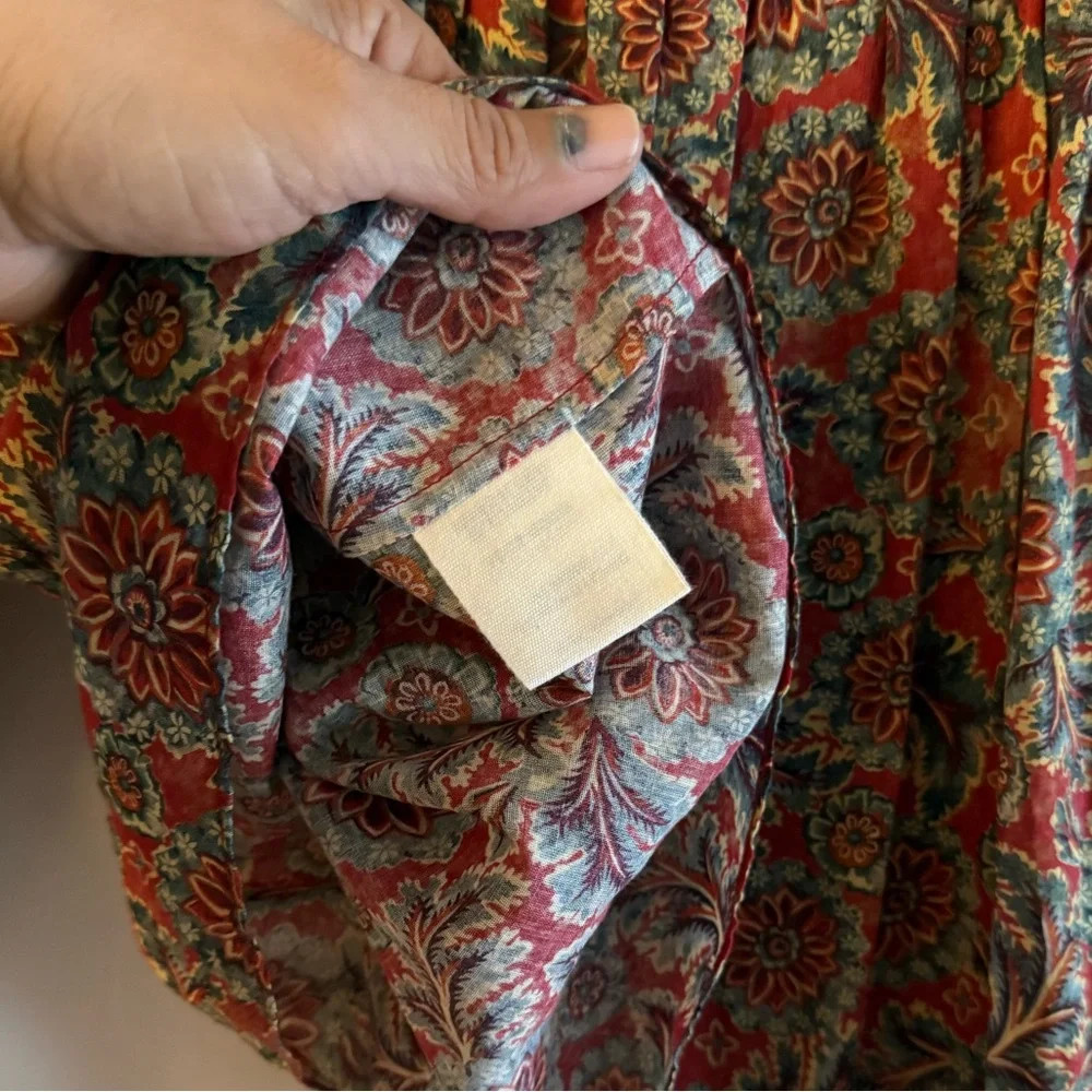 Doen The Renelle Top in L'Orange Soleil Fleurit - Picture 6 of 9